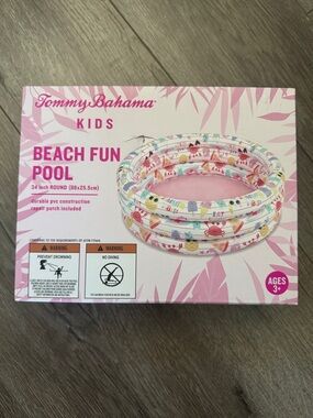 Tommy Bahama Kids Pink Tropical Print Inflatable Pool